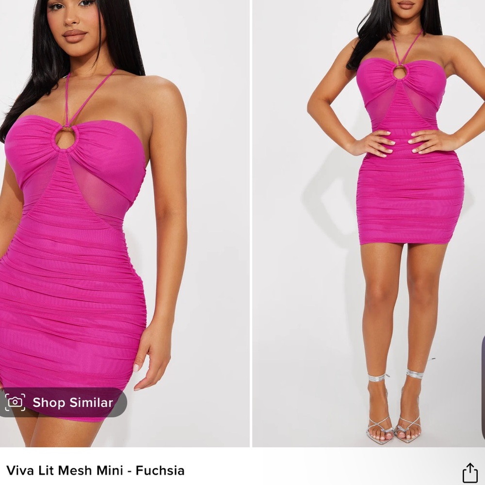 Fuchsia mini dress